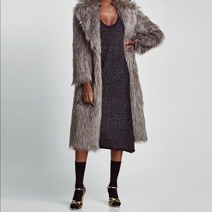 Zara knit long shiny dress